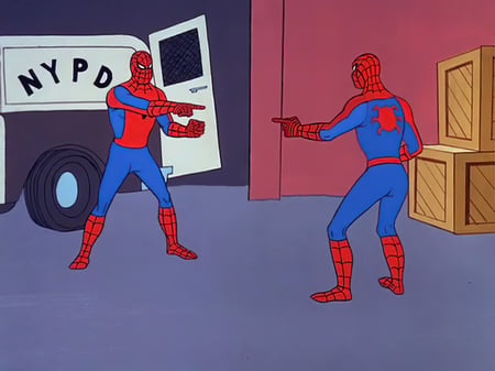 Spider Man pointing meme